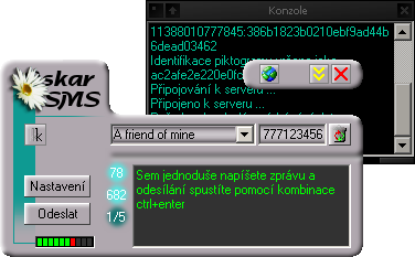 OskarSMS - náhled